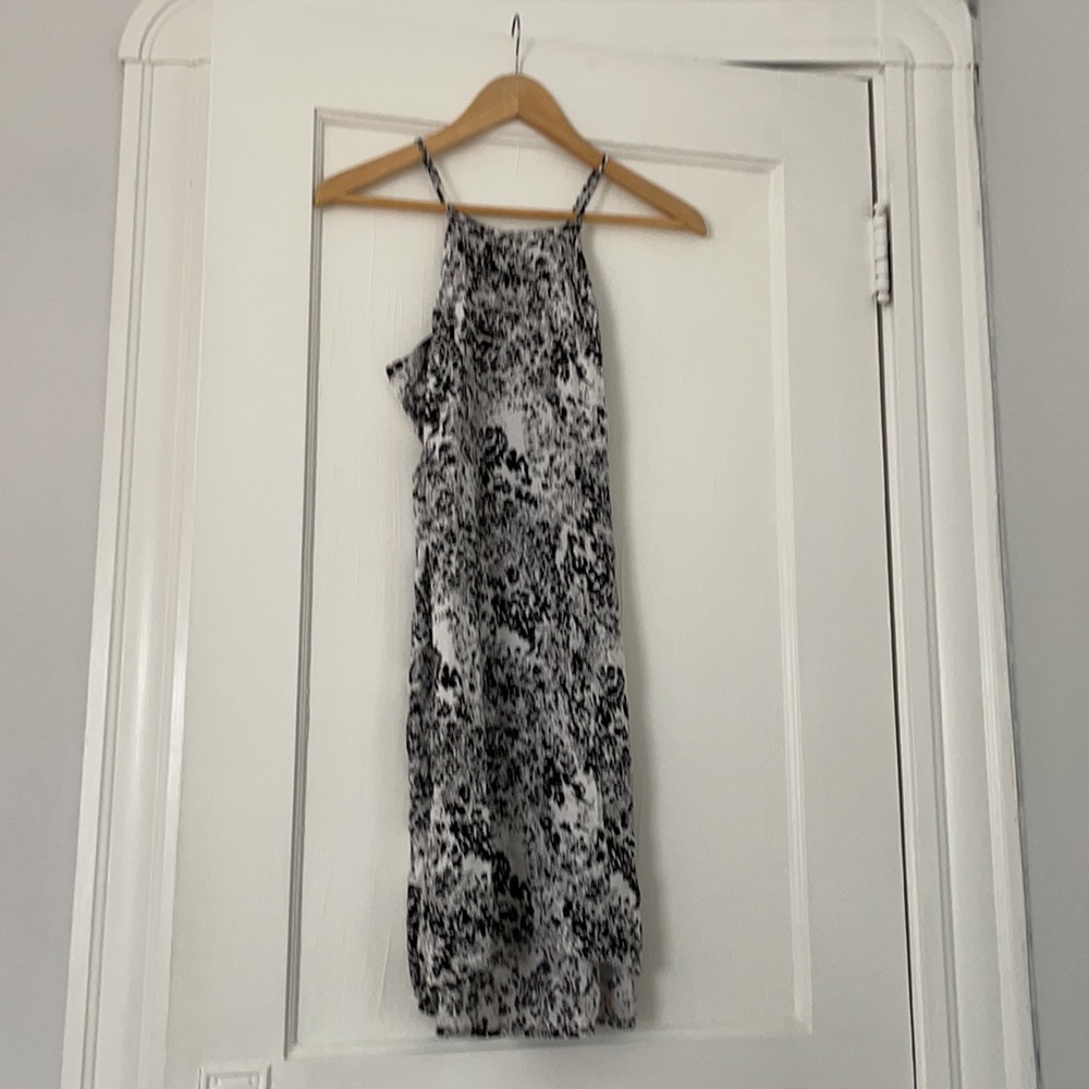 black and white dress